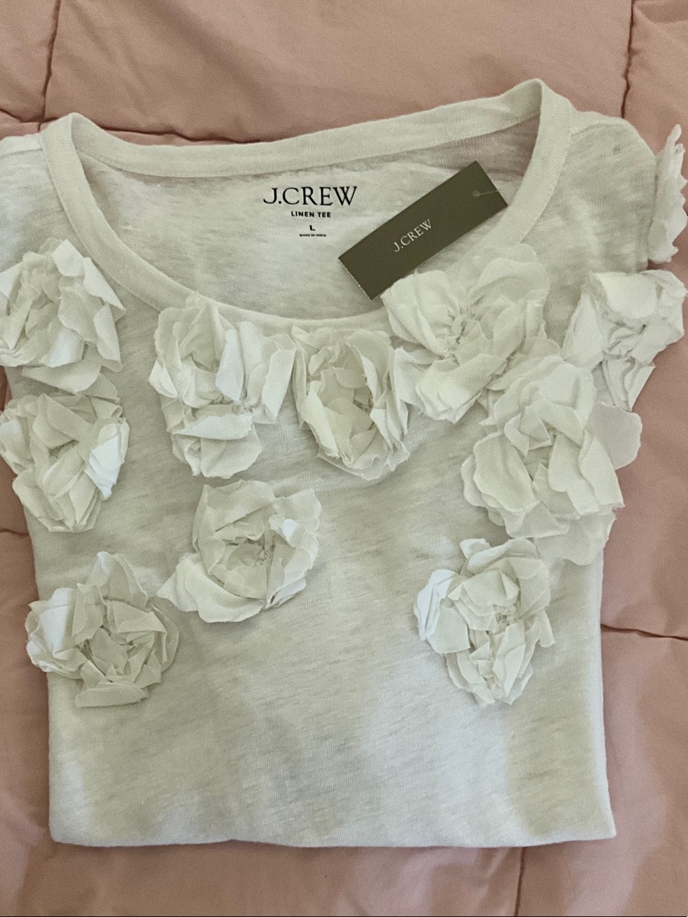 J.Crew White Linen Top